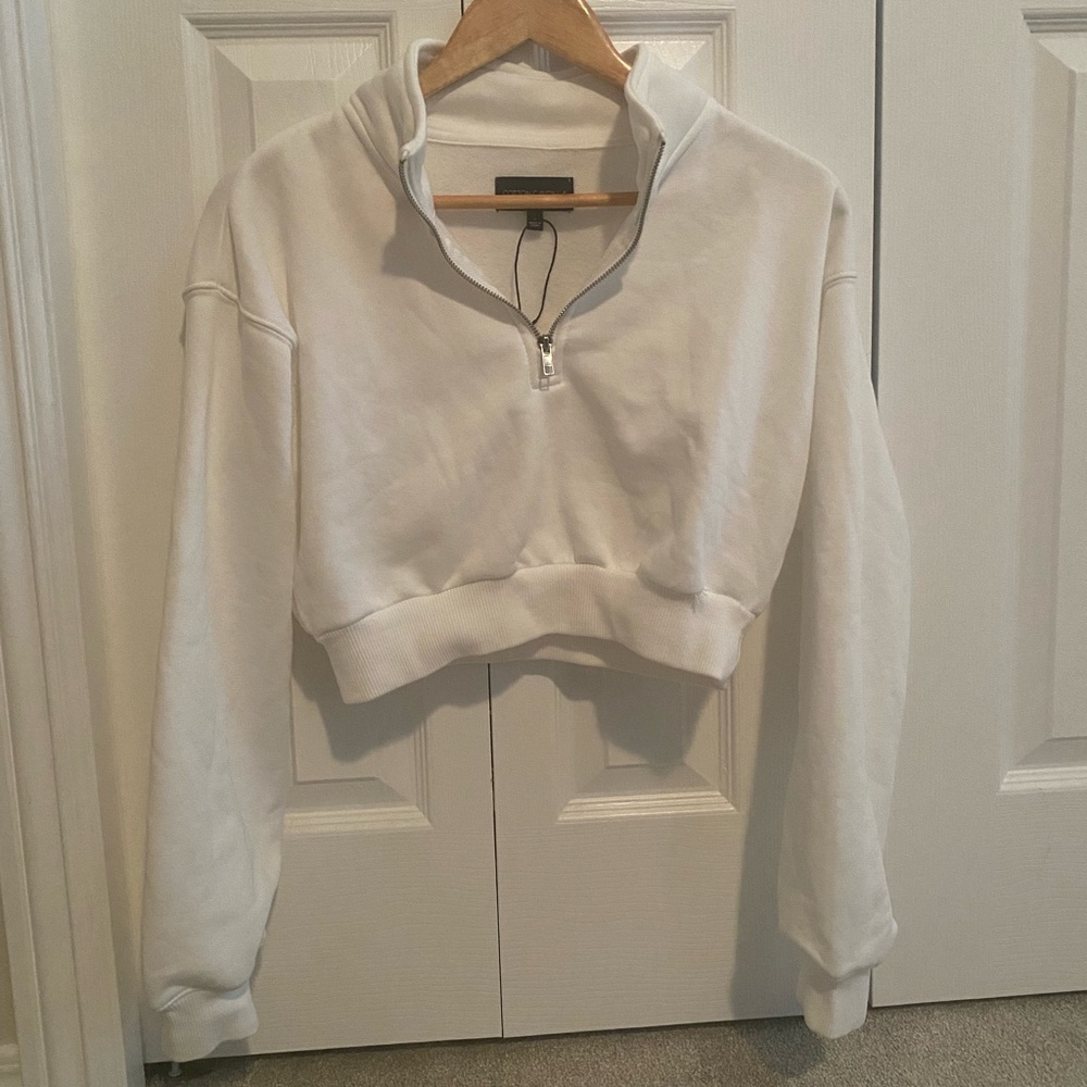1/4 Zip Crop Sweater